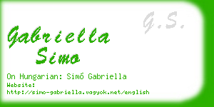 gabriella simo business card