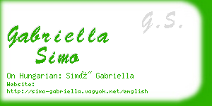 gabriella simo business card